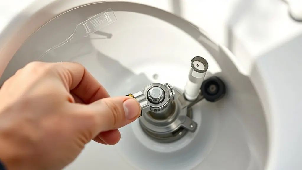 adjust valve clip for water level