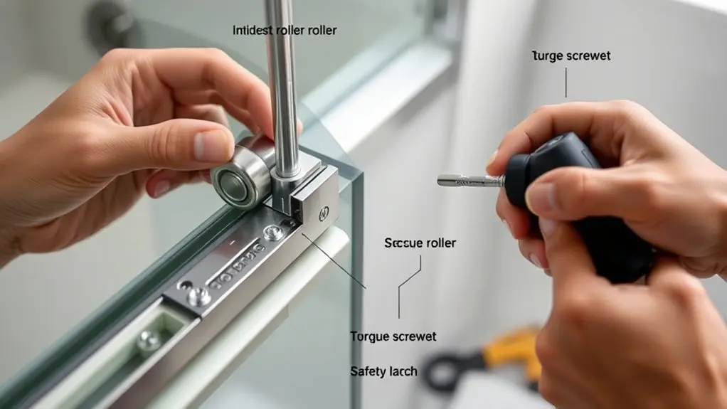 assemble door rollers securely