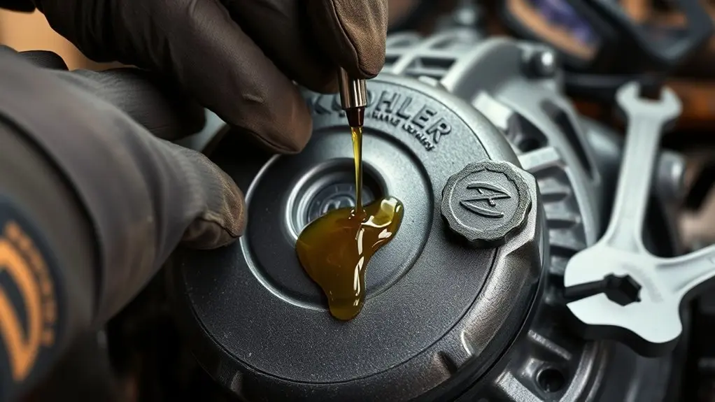 check kohler engine oil