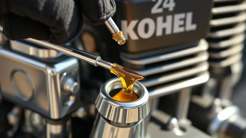 check oil level properly