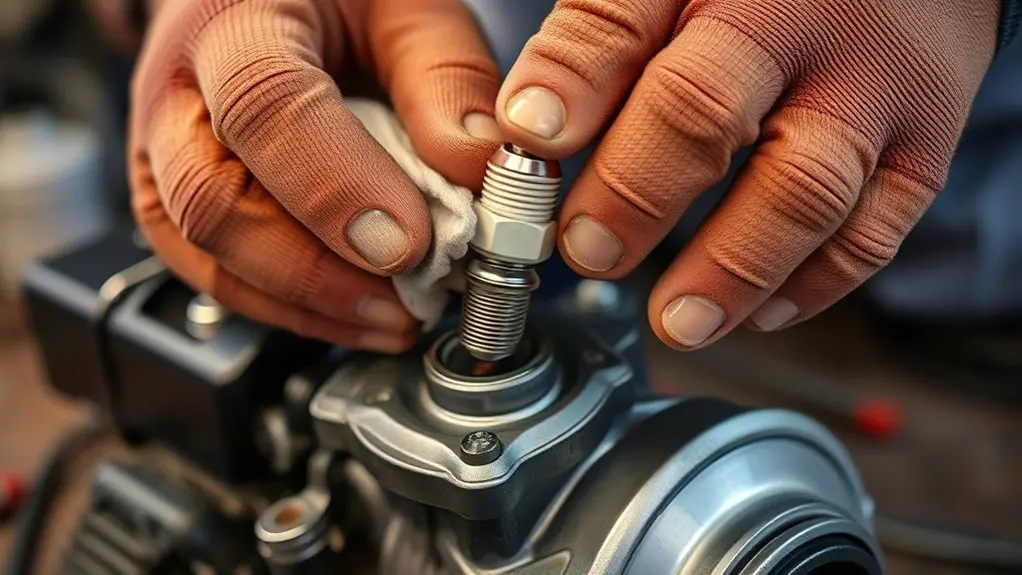 clean inspect reinstall spark plug