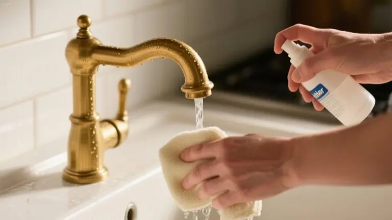 clean kohler brass faucet