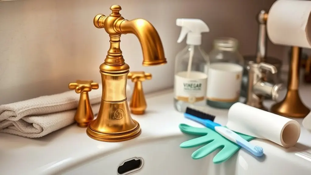 cleaning kohler brass faucets