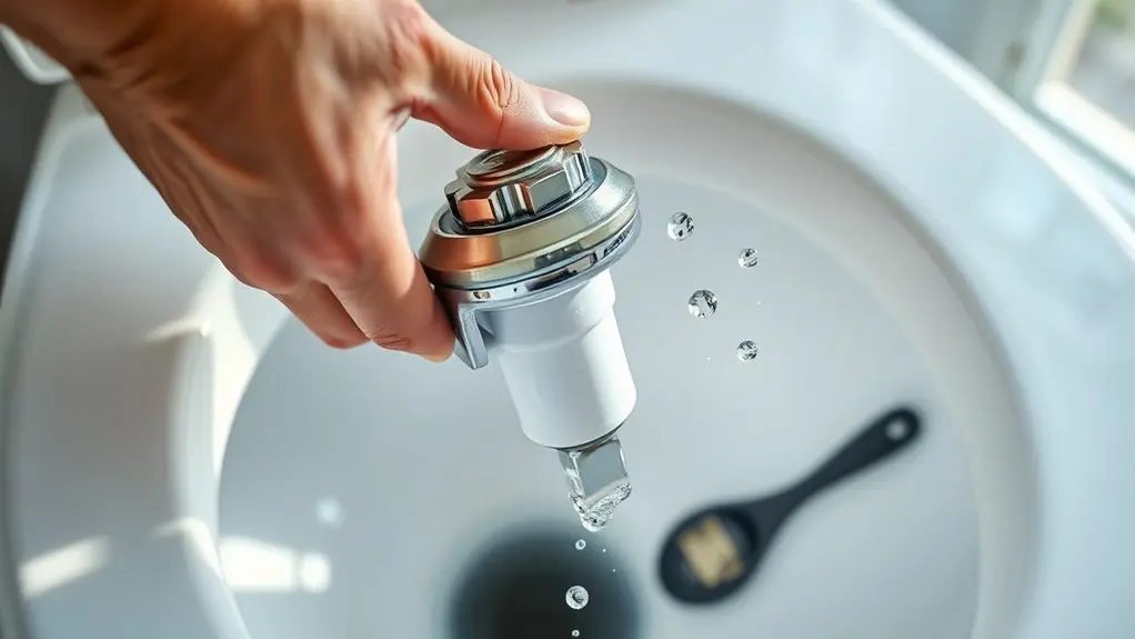 clear flush valve obstructions