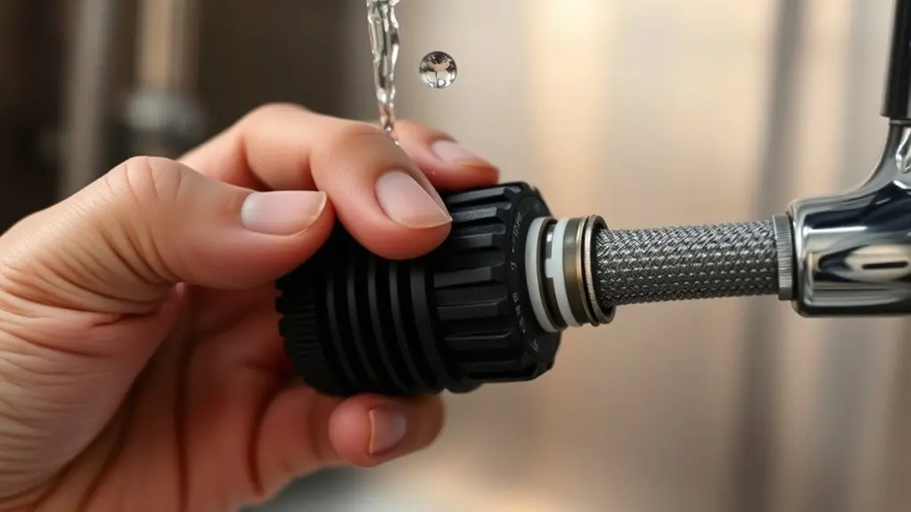 detach hose from connector
