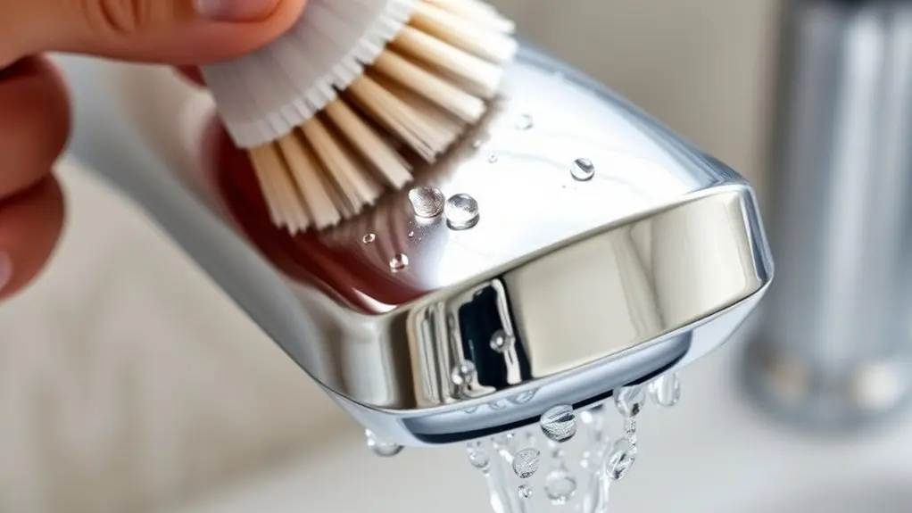 gentle cleaning preserves faucet