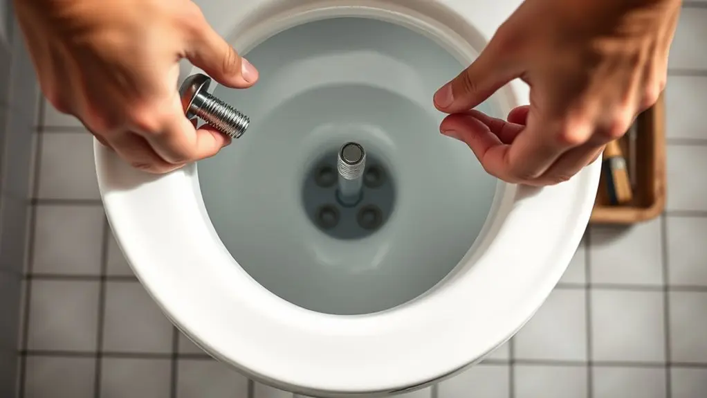 insert bolts from top