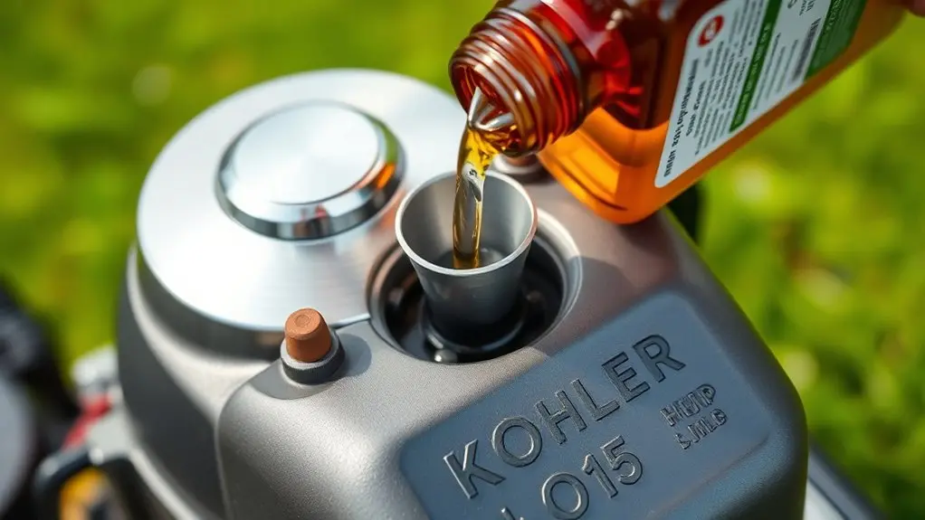 kohler 15 hp oil capacity