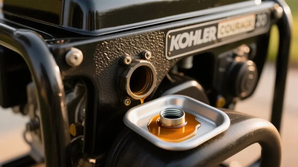 kohler courage 20 oil type