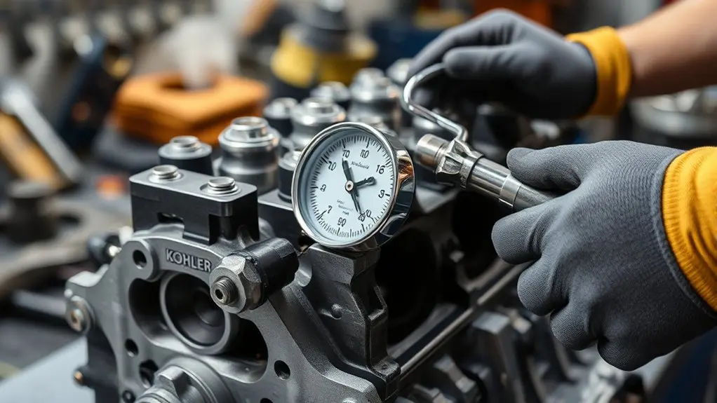 kohler engine compression testing
