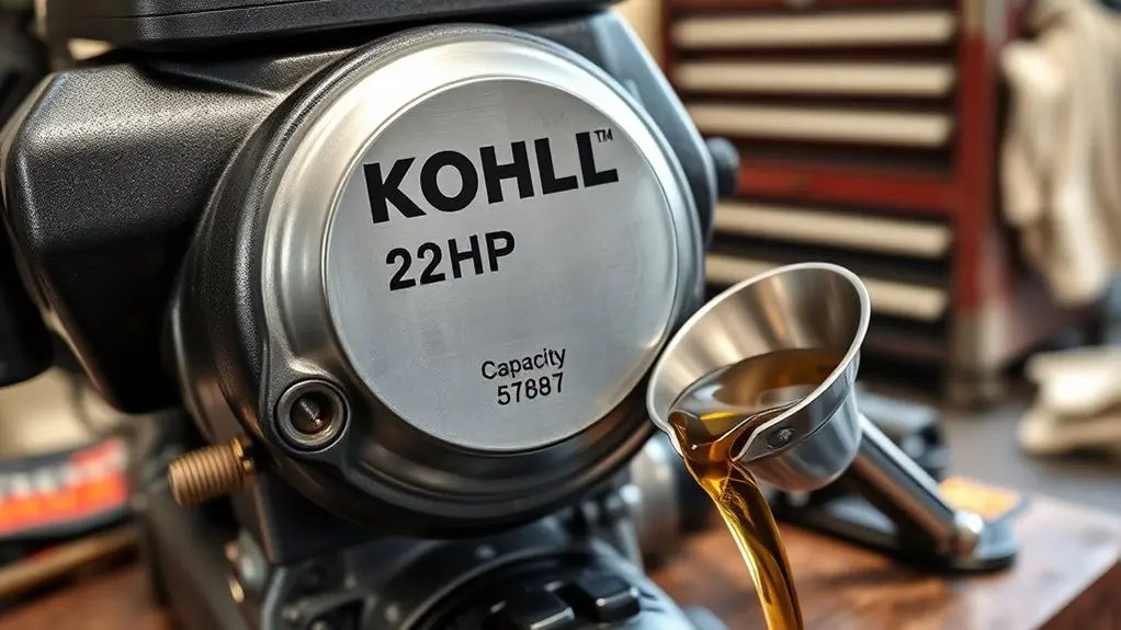 kohler engine oil capacity
