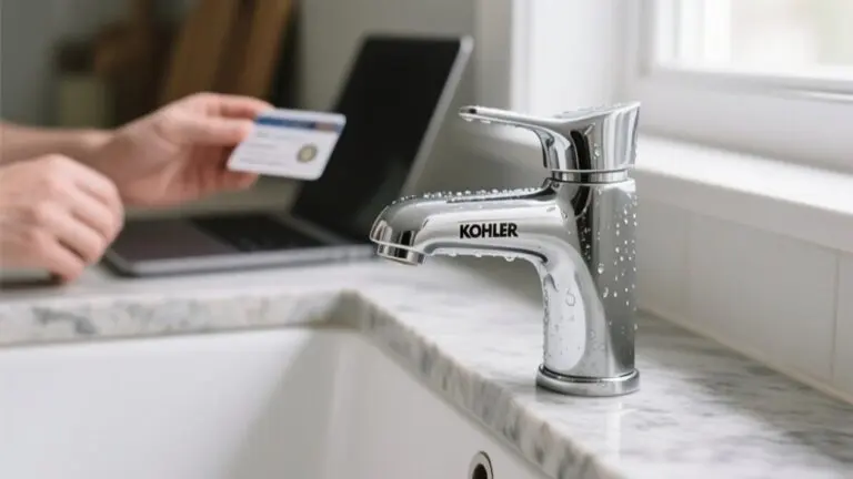 kohler faucet registration process