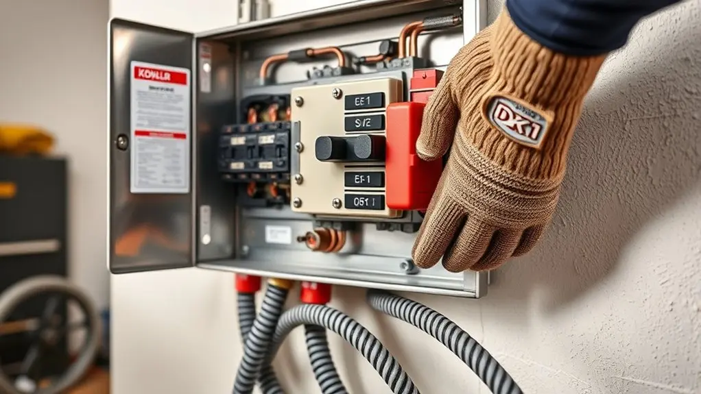 kohler generator transfer switch setup