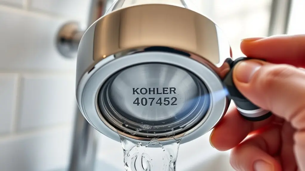 locate kohler faucet model
