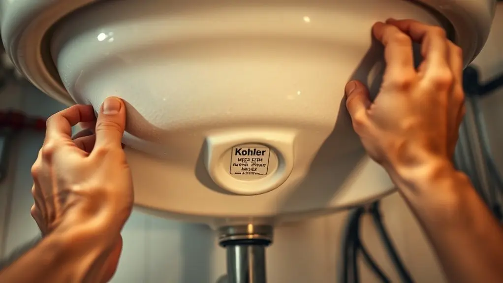 locate kohler model number