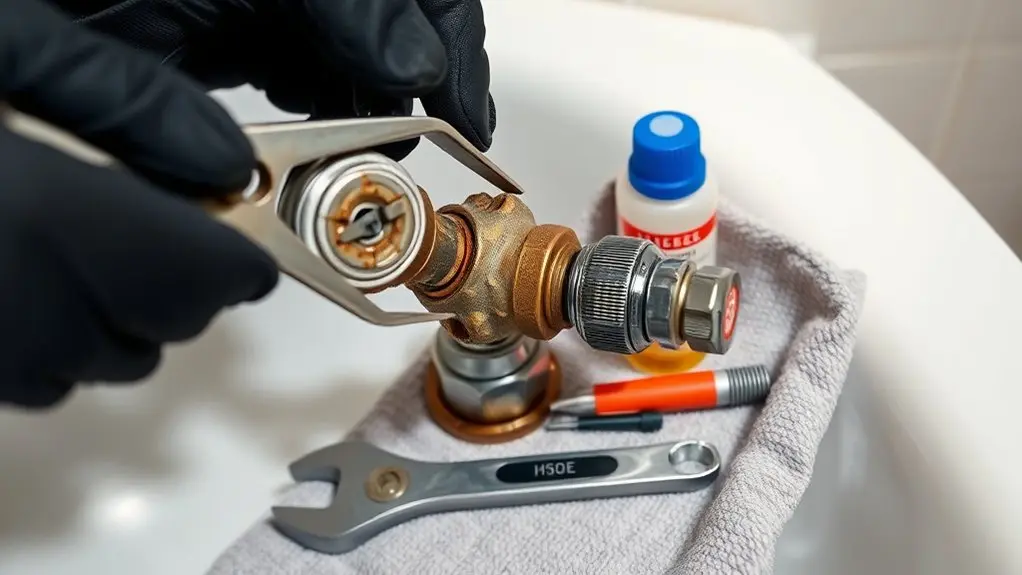 loosen stubborn faucet components
