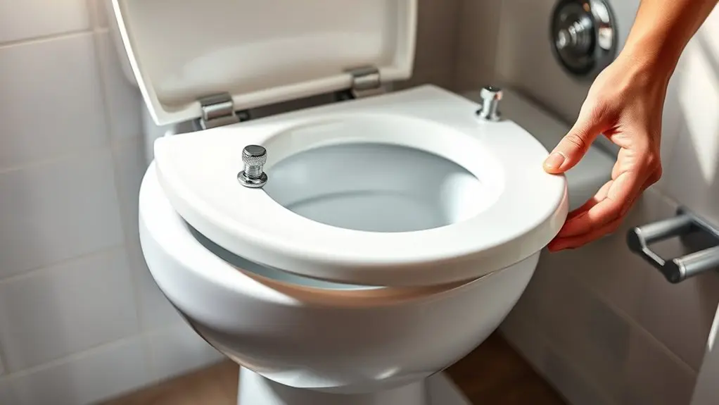 position toilet seat correctly