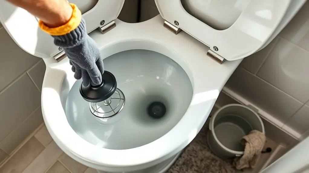 prevent overflow during unclogging
