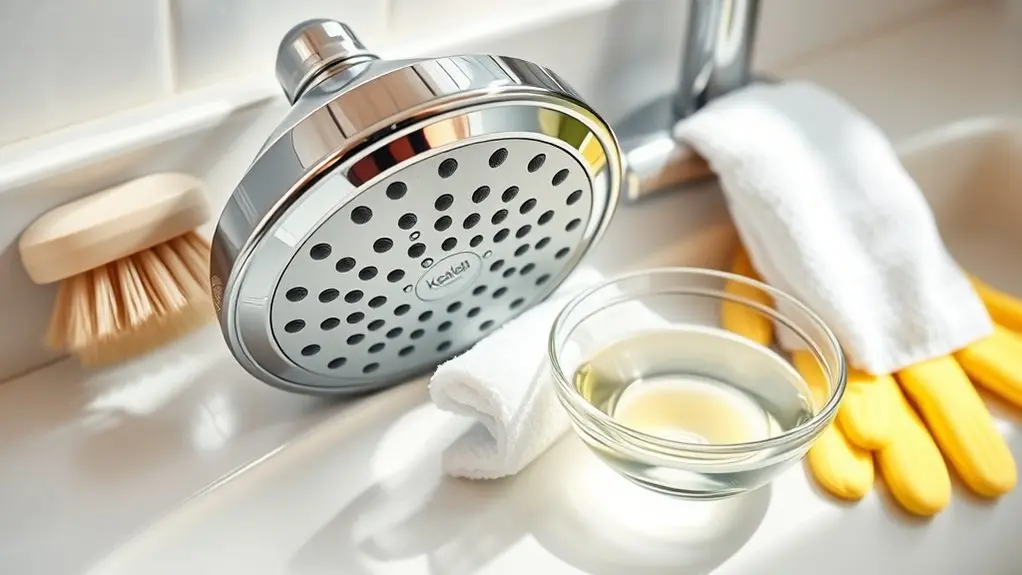 proper showerhead cleaning supplies