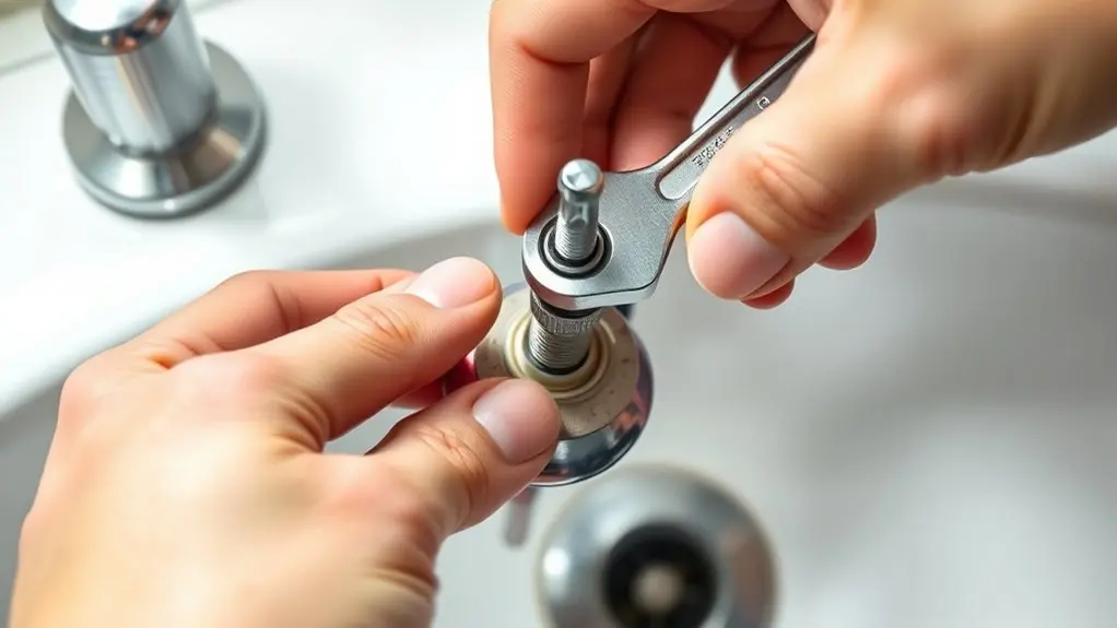 remove faucet handle carefully