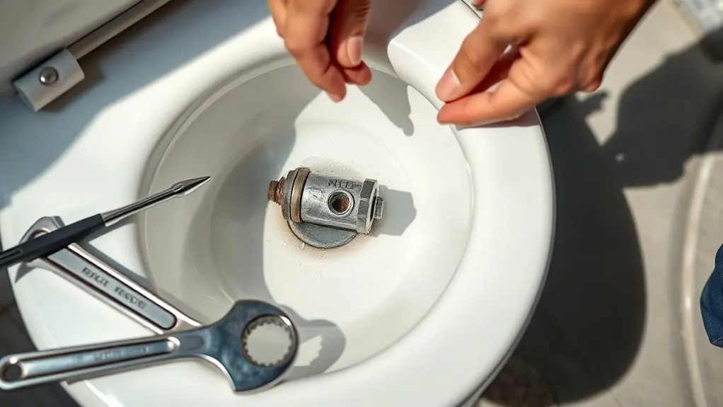 remove old flush valve
