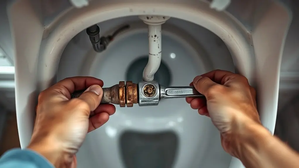 remove old toilet fill