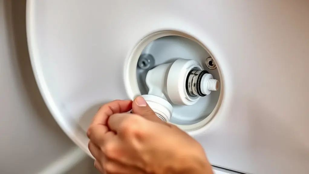 remove tank and flush valve