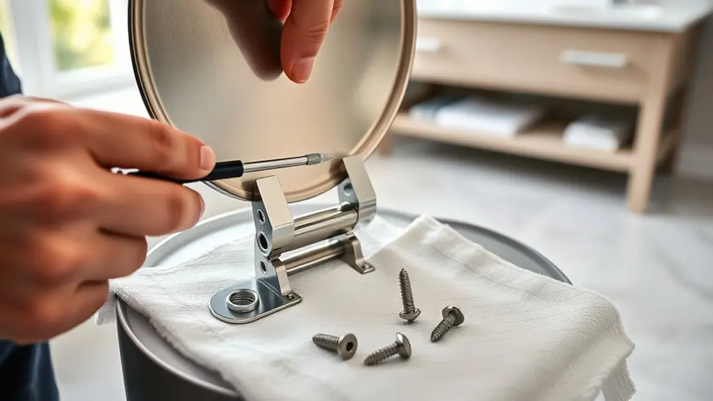 repair trash can hinges