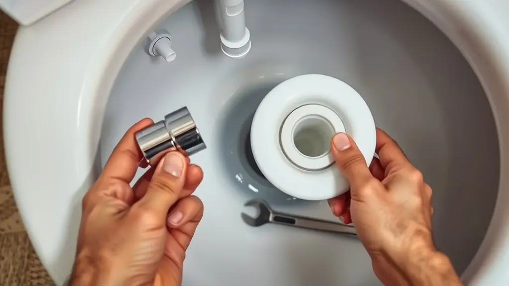 replace flush valve securely