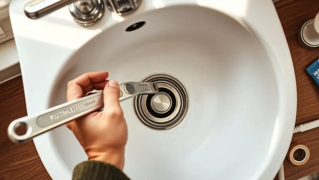 replace kohler sink drain
