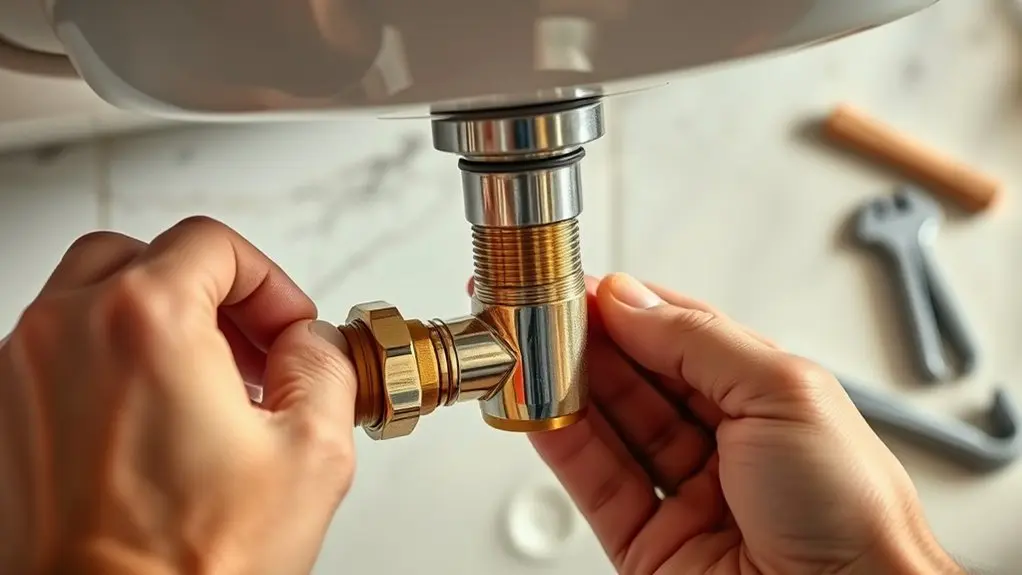 secure brass tailpiece assembly