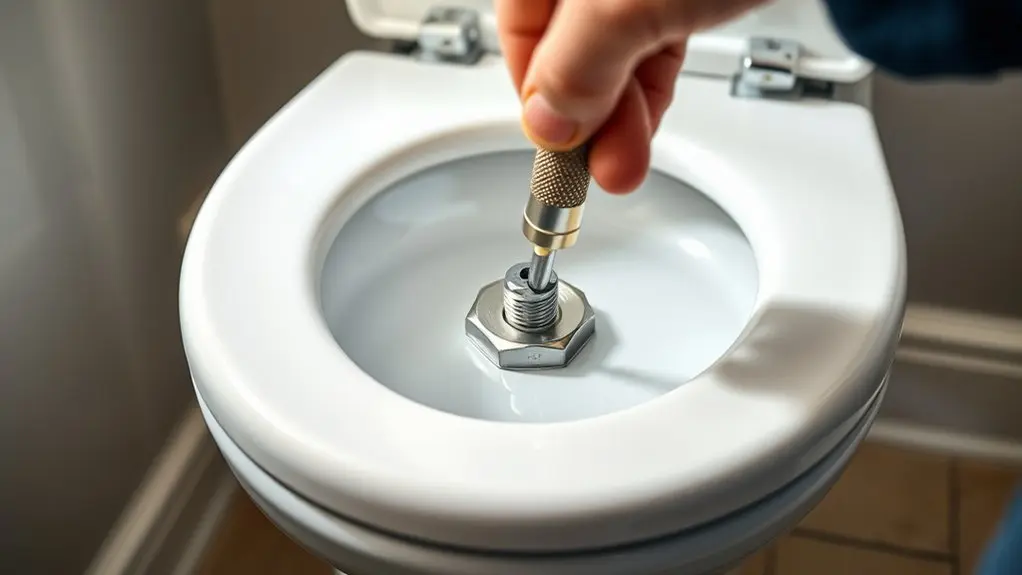 securely tighten toilet seat