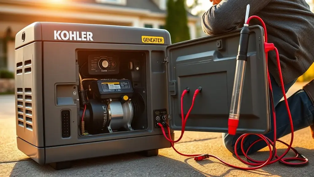 start kohler generator safely
