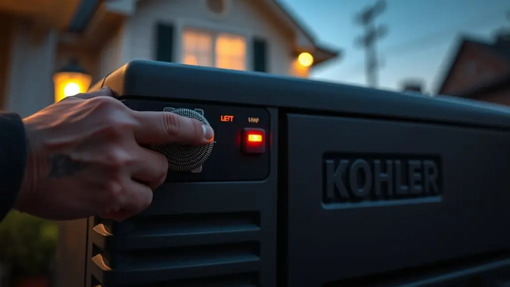 start kohler generator safely