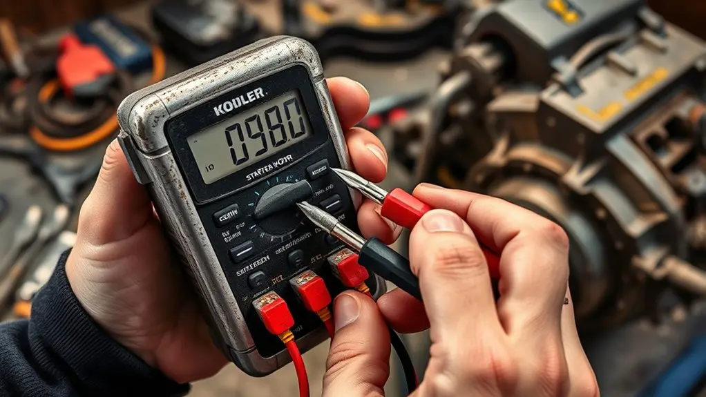 starter motor voltage testing