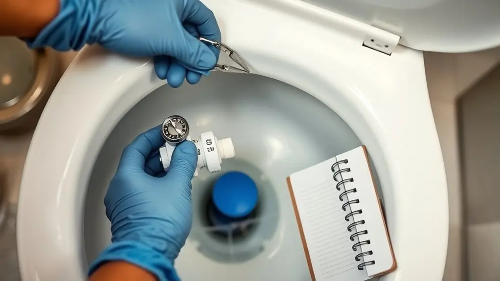 test and adjust fill valve