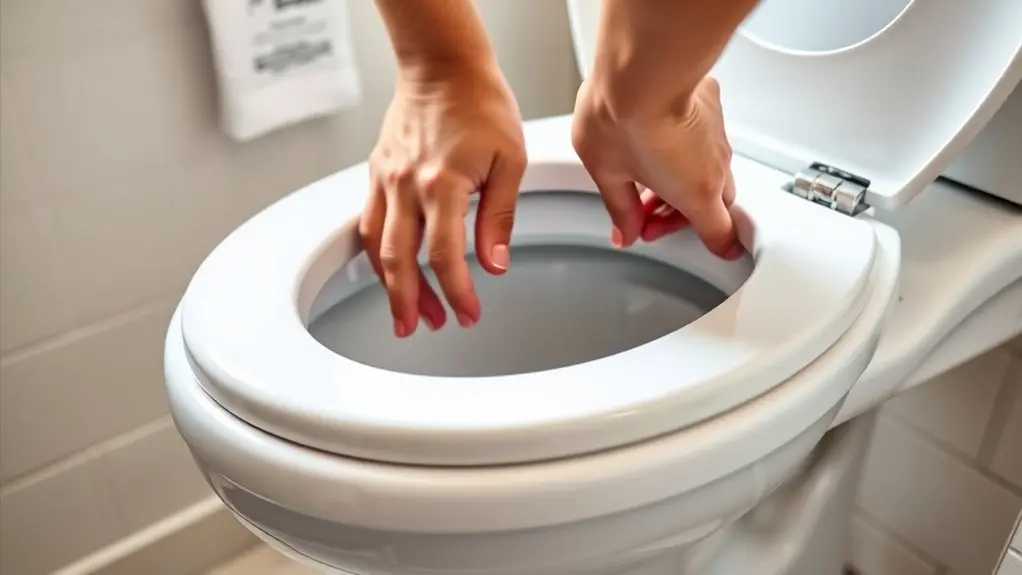 test and adjust toilet seat