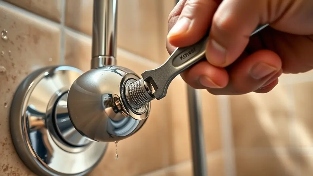 tighten shower handle setscrew