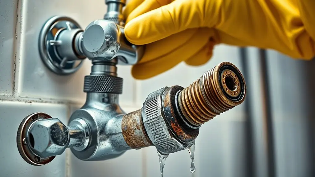 turn off water remove shower head