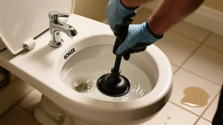 unclogging a kohler toilet