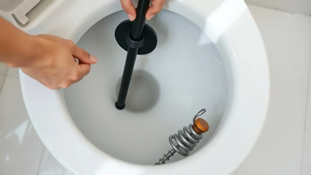 use plunger and auger