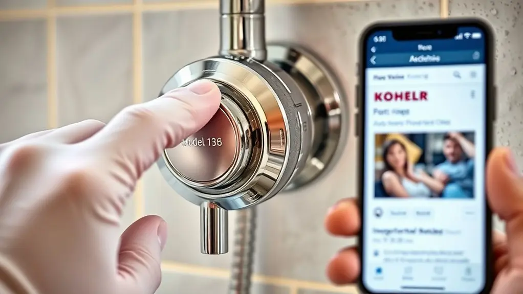 verify kohler valve model
