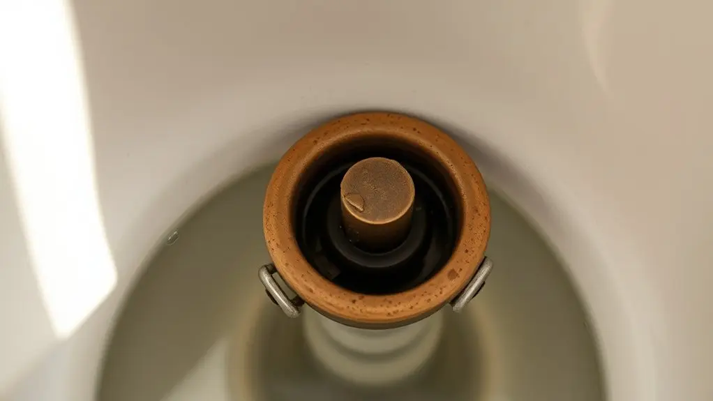 worn flapper causes leaks