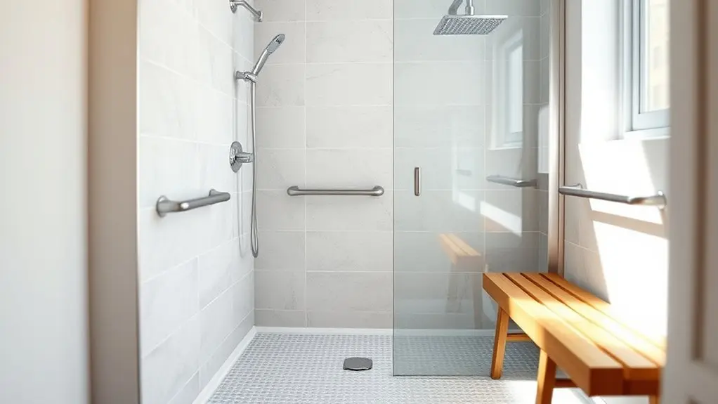 barrier free shower mobility safety
