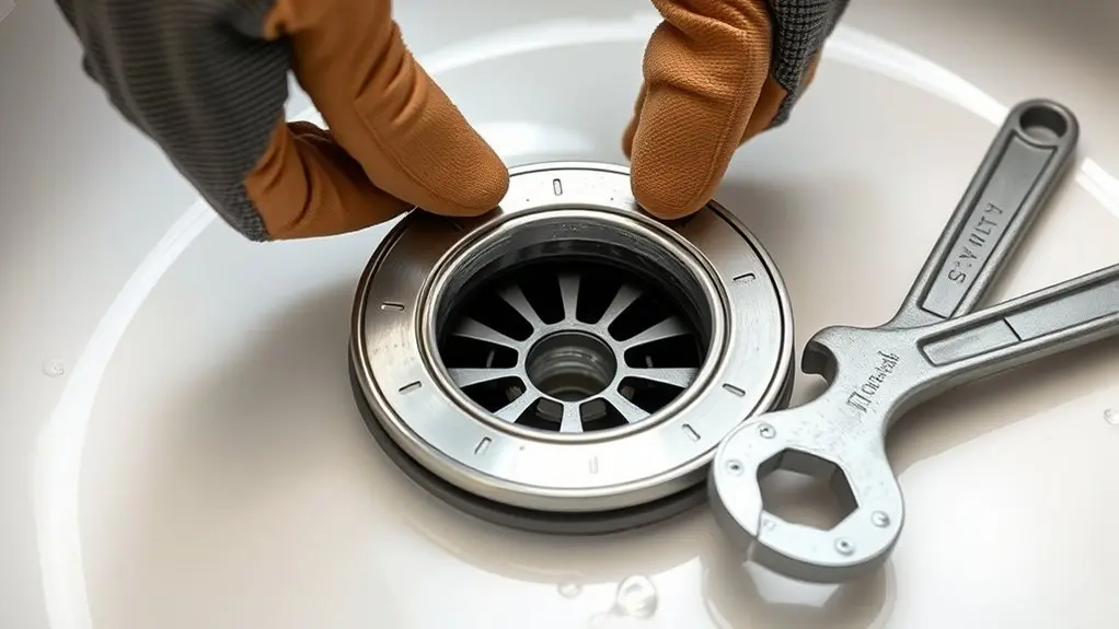 carefully remove drain body