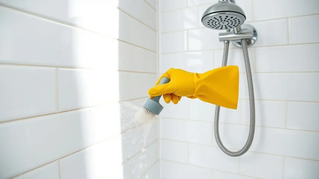 clean shower tiles regularly