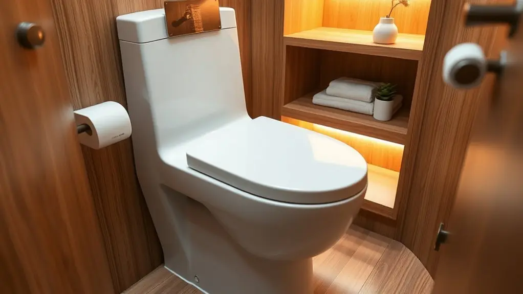 compact efficient odorless toilet