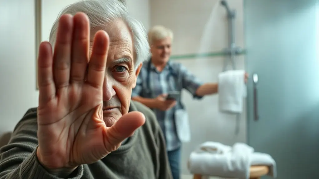 dementia shower resistance factors