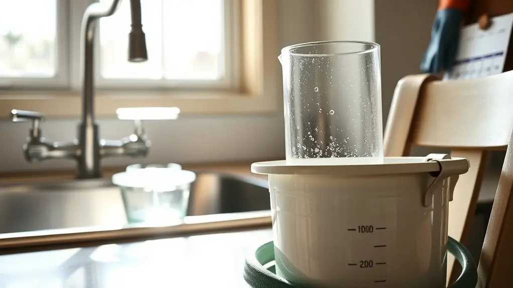 flush bleach test water