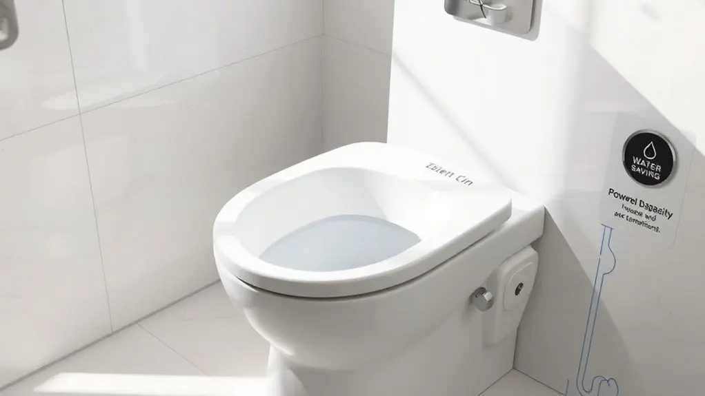flush power trapway size